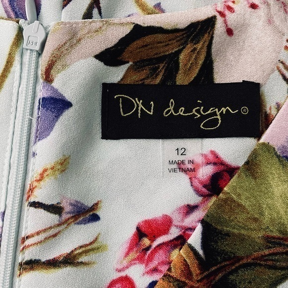 DN Design Floral Handkerchief Hem Dress - Picture 5 of 10